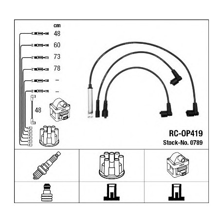 Μπουζοκαλώδια & εξαρτήματα σύνδεσης NGK 0789