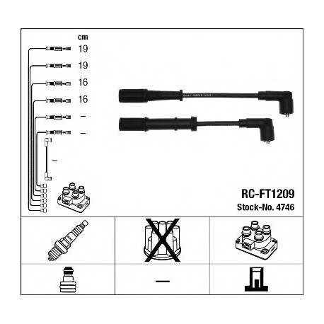 Μπουζοκαλώδια & εξαρτήματα σύνδεσης NGK 4746