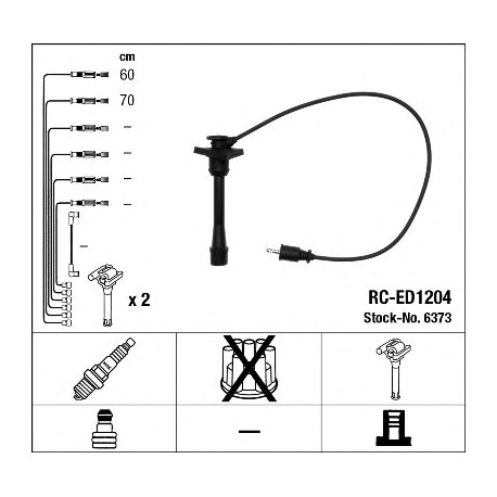 Μπουζοκαλώδια & εξαρτήματα σύνδεσης NGK 6373