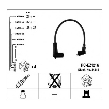 Μπουζοκαλώδια & εξαρτήματα σύνδεσης NGK 44318