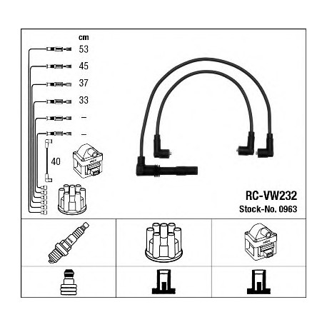 Μπουζοκαλώδια & εξαρτήματα σύνδεσης NGK 0963