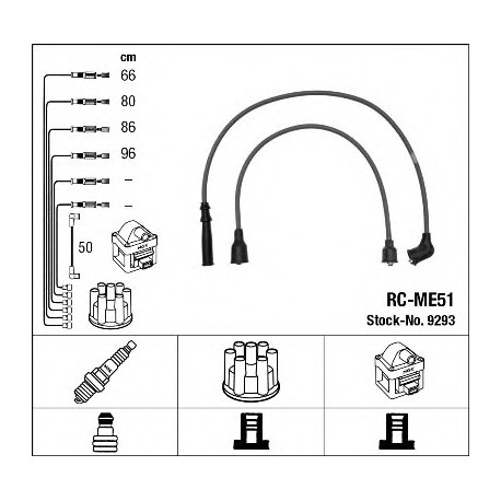 Μπουζοκαλώδια & εξαρτήματα σύνδεσης NGK 9293