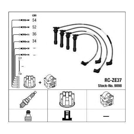 Μπουζοκαλώδια & εξαρτήματα σύνδεσης NGK 9898