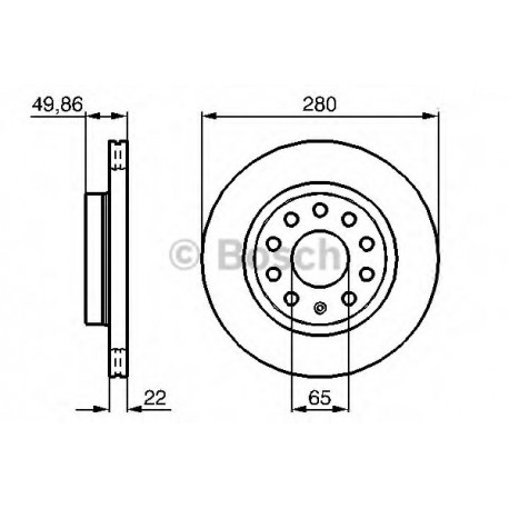 Σετ Δισκόπλακες BOSCH 0986479098