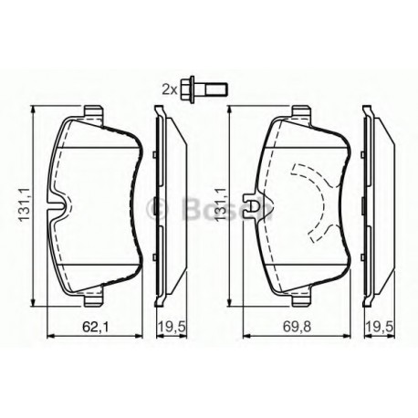 Σετ Τακάκια BOSCH 0986424517
