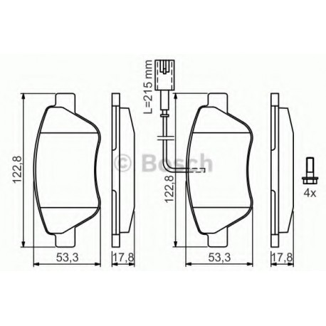 Σετ Τακάκια BOSCH 0986424597