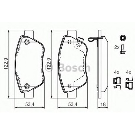 Σετ Τακάκια BOSCH 0986494092
