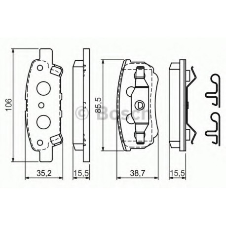 Σετ Τακάκια BOSCH 0986424814