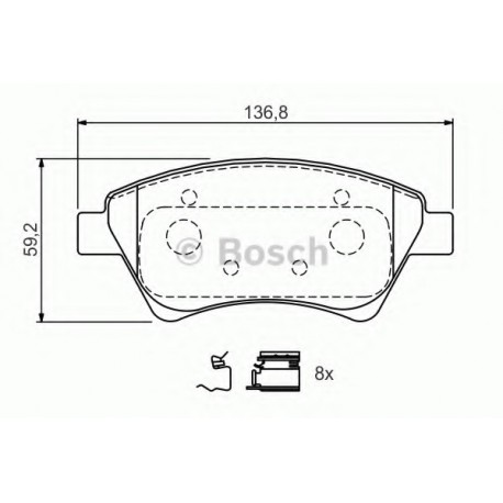 Σετ Τακάκια BOSCH 0986424785