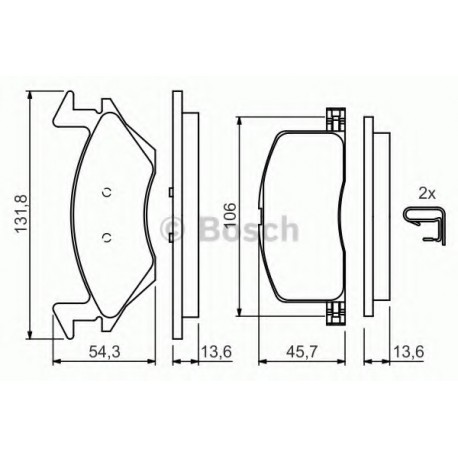 Σετ Τακάκια BOSCH 0986424264