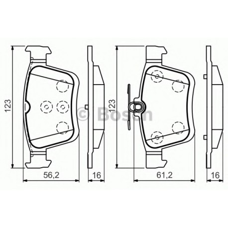 Σετ Τακάκια BOSCH 0986494659