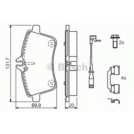 Σετ Τακάκια BOSCH 0986494085