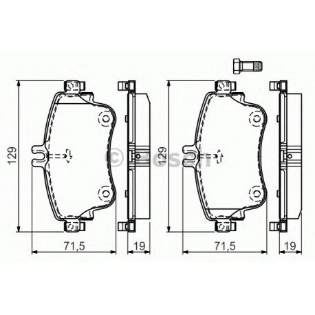 Σετ Τακάκια BOSCH 0986494663
