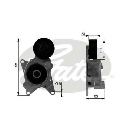 Τεντωτήρας ιμάντα poly-V GATES T38435