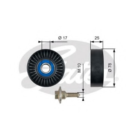 Τροχαλία αδρανείας ιμάντα poly-V GATES T38055