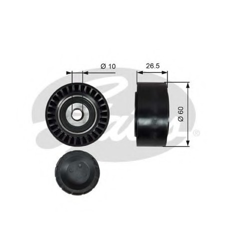 Τροχαλία αδρανείας ιμάντα poly-V GATES T36190