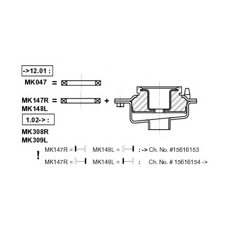 Βάση στήριξης αμορτισέρ MONROE MK148L