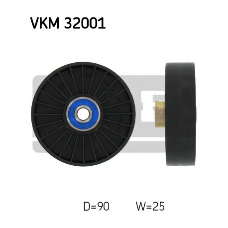Τροχαλία αδρανείας ιμάντα poly-V SKF VKM32001