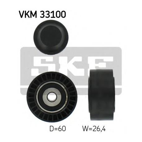Τροχαλία αδρανείας ιμάντα poly-V SKF VKM33100