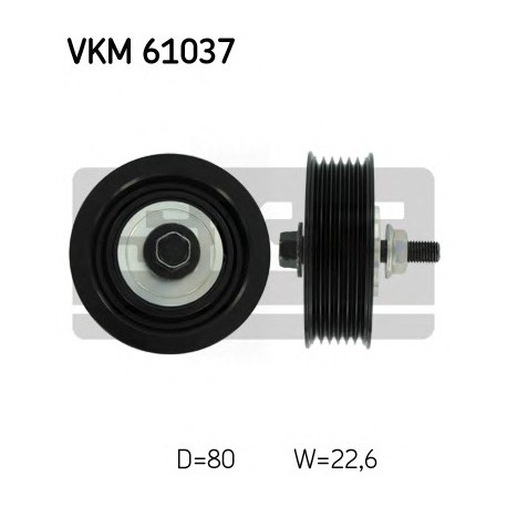 Τροχαλία αδρανείας ιμάντα poly-V SKF VKM61037