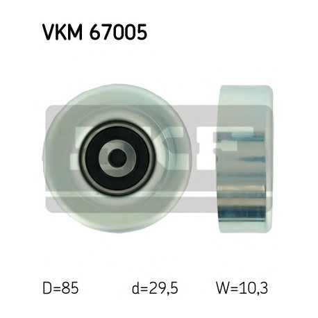 Τροχαλία αδρανείας ιμάντα poly-V SKF VKM67005