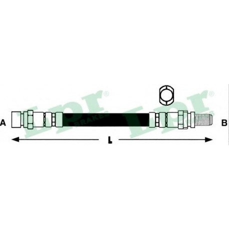 Ελαστικοί σωλήνες φρένων (μαρκούτσια) LPR 6T46790