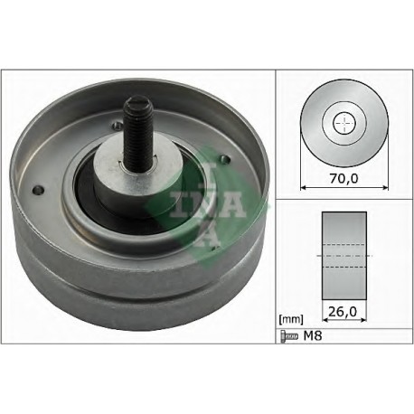 Τροχαλία αδρανείας ιμάντα poly-V INA 532052410