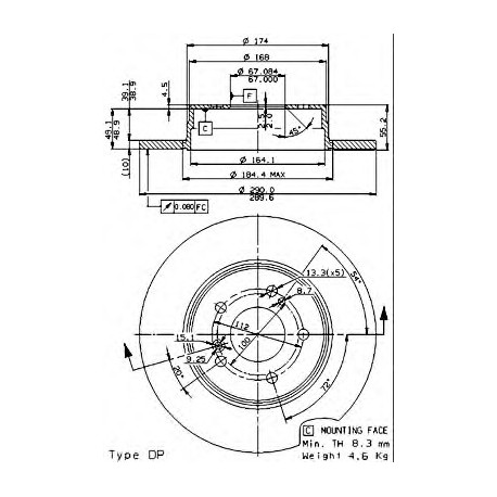 Σετ Δισκόπλακες AP 14849V