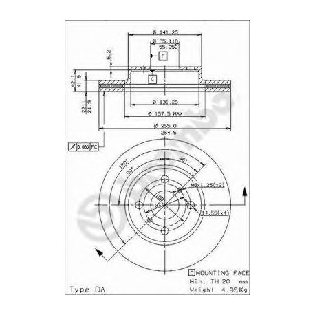 Σετ Δισκόπλακες AP 24460E