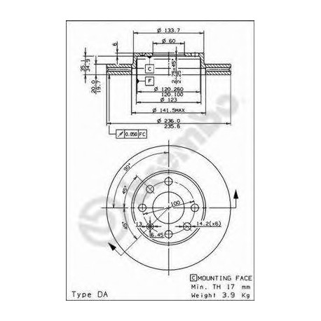 Σετ Δισκόπλακες AP 20238E