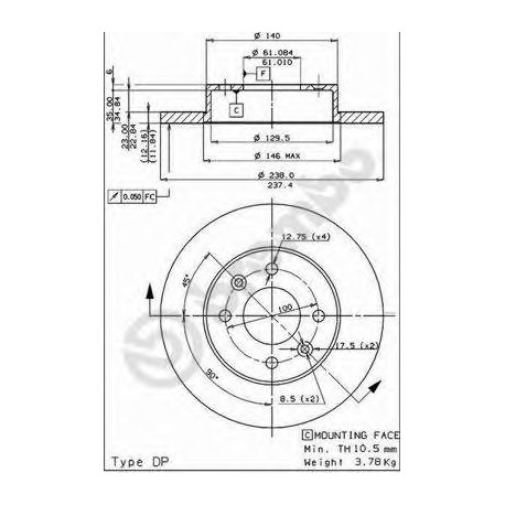 Σετ Δισκόπλακες AP 14068E