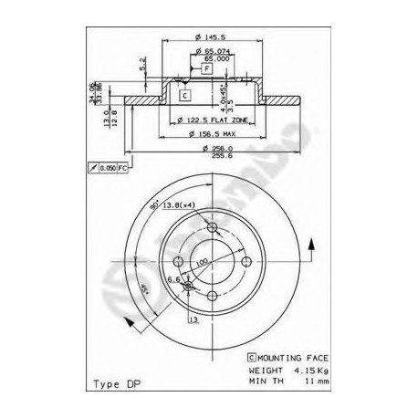 Σετ Δισκόπλακες AP 14222E
