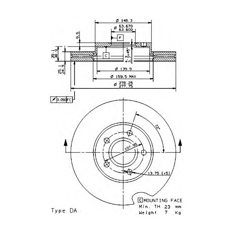 Σετ Δισκόπλακες AP 24919E