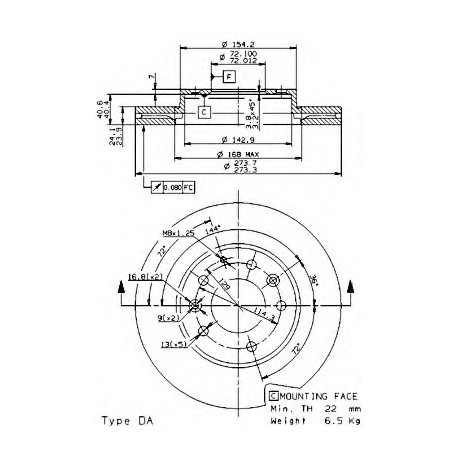 Σετ Δισκόπλακες AP 24935V