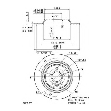 Σετ Δισκόπλακες AP 14966V