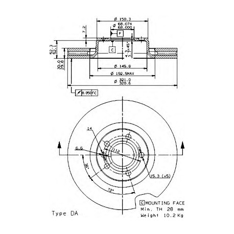 Σετ Δισκόπλακες AP 24930V