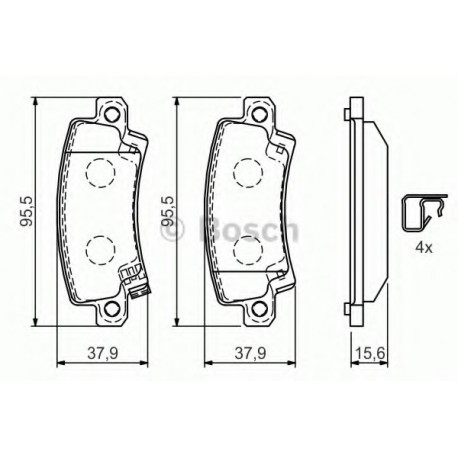 Σετ Τακάκια BOSCH 0986424790