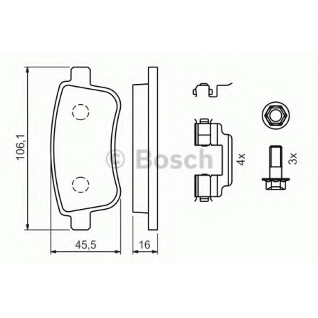 Σετ Τακάκια BOSCH 0986494384