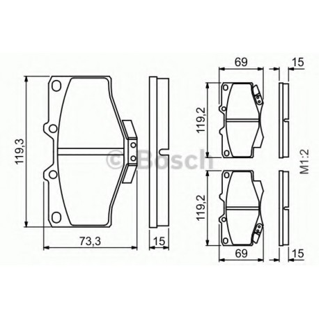 Σετ Τακάκια BOSCH 0986424268