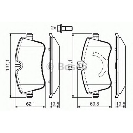 Σετ Τακάκια BOSCH 0986424518
