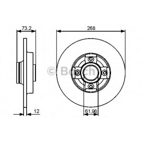 Σετ Δισκόπλακες BOSCH 0986479387