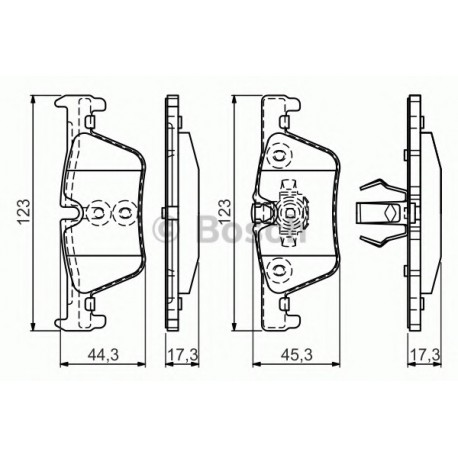 Σετ Τακάκια BOSCH 0986494554