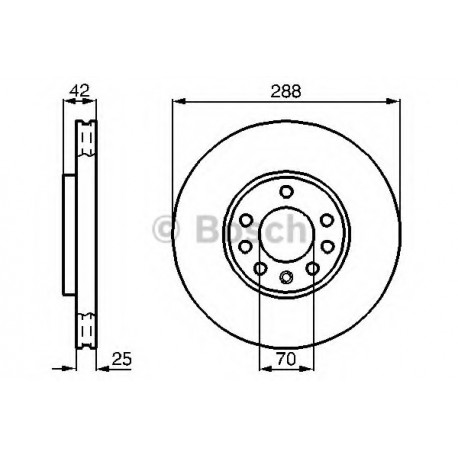 Σετ Δισκόπλακες BOSCH 0986478588