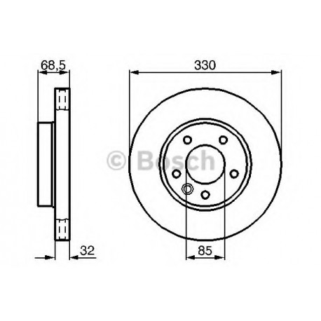 Σετ Δισκόπλακες BOSCH 0986479248