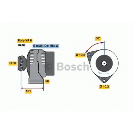 Δυναμό & εναλλάκτης ρεύματος BOSCH 0986040180
