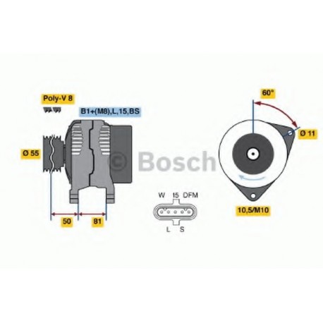 Δυναμό & εναλλάκτης ρεύματος BOSCH 0124555005