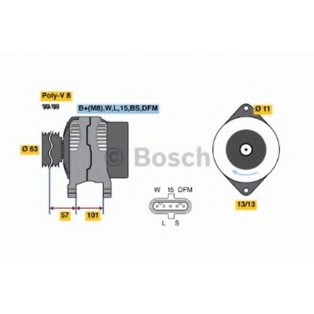 Δυναμό & εναλλάκτης ρεύματος BOSCH 0124655008