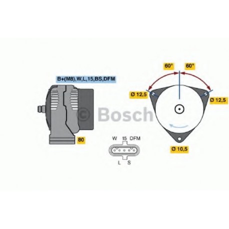 Δυναμό & εναλλάκτης ρεύματος BOSCH 0124555041