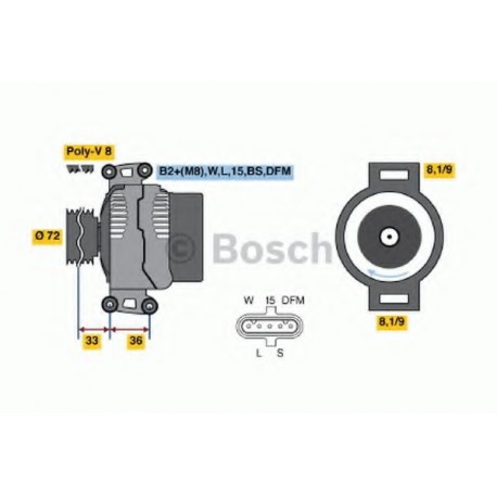 Δυναμό & εναλλάκτης ρεύματος BOSCH 0124655007