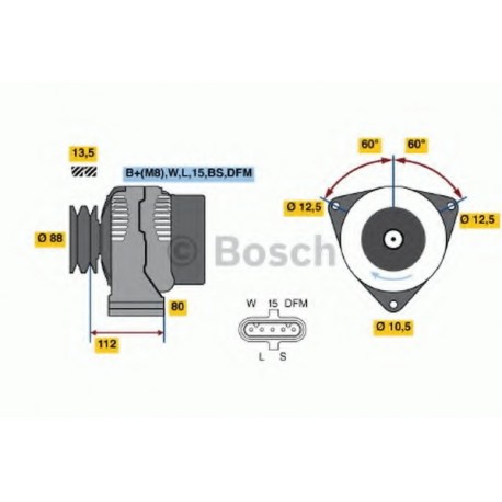 Δυναμό & εναλλάκτης ρεύματος BOSCH 0124655037
